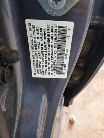19XFB2F83FE271955 - 2015 HONDA CIVIC EX GRAY photo 12