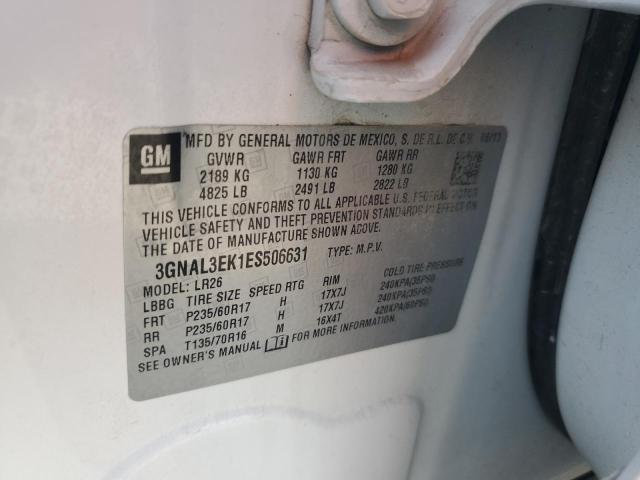 3GNAL3EK1ES506631 - 2014 CHEVROLET CAPTIVA LT Ağ foto 13