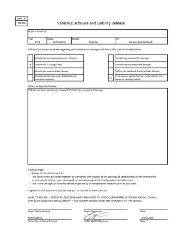 ML32AUHJ4RH016181 - 2024 MITSUBISHI MIRAGE ES Kırmızı fotoğraf 10