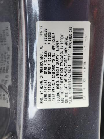 1HGCR2F59HA180345 - 2017 HONDA ACCORD SPORT 灰色 照片 12