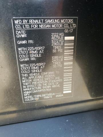 KNMAT2MV1HP557614 - 2017 NISSAN ROGUE S Weiß Foto 12