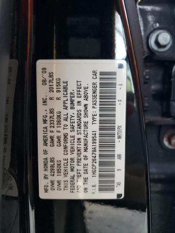 1HGCP26479A199541 - 2009 HONDA ACCORD LXP BLACK photo 23