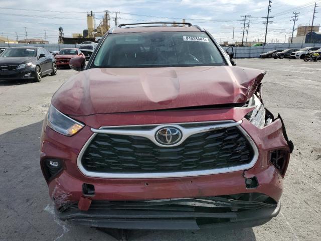 5TDHZRAHXMS527581 - 2021 TOYOTA HIGHLANDER XLE RED photo 5