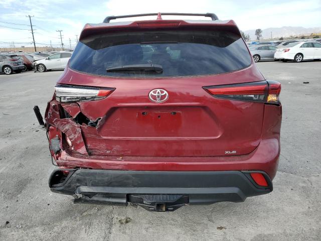 5TDHZRAHXMS527581 - 2021 TOYOTA HIGHLANDER XLE RED photo 6