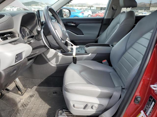 5TDHZRAHXMS527581 - 2021 TOYOTA HIGHLANDER XLE RED photo 7