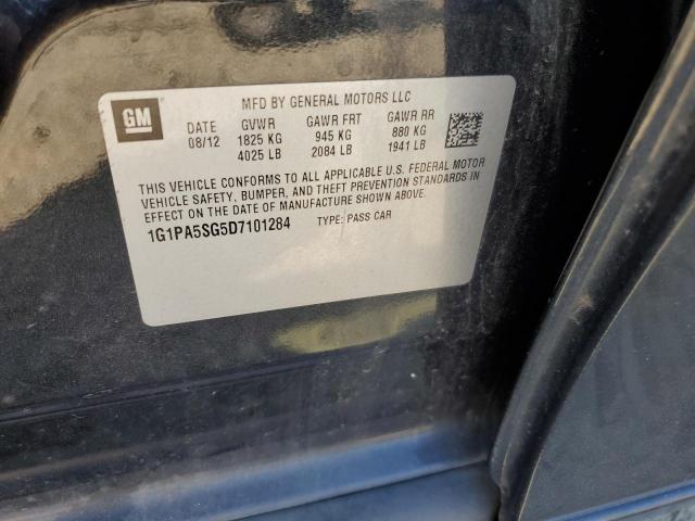 1G1PA5SG5D7101284 - 2013 CHEVROLET CRUZE LS 黑色 照片 12
