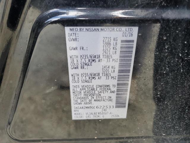 5N1AR2MN9GC622533 - 2016 NISSAN PATHFINDER S Czarny zdjęcie 13