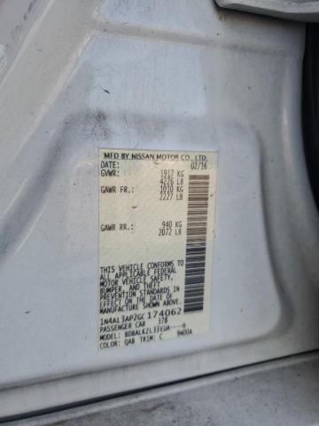 1N4AL3AP2GC174062 - 2016 NISSAN ALTIMA 2.5 白色 照片 12