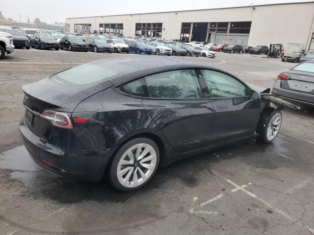 5YJ3E1EA6NF184729 - 2022 TESLA MODEL 3 黑色 照片 3