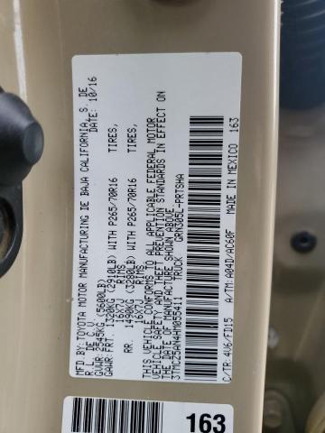 3TMCZ5AN4HM055411 - 2017 TOYOTA TACOMA DOUBLE CAB TAN photo 12