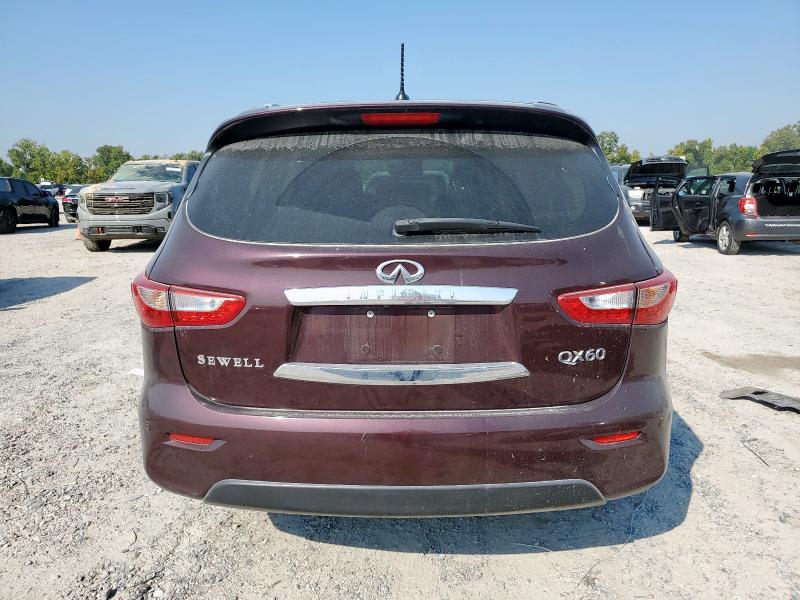 5N1AL0MN9EC554429 - 2014 INFINITI QX60 BURGUNDY photo 6