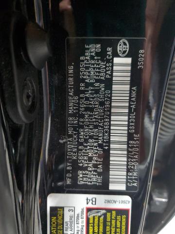 4T1BK36B87U196720 - 2007 TOYOTA AVALON XL შავი ფოტო 12