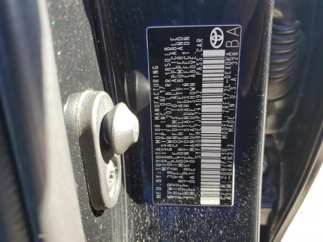 5YFBURHE7JP741092 - 2018 TOYOTA COROLLA L შავი ფოტო 12