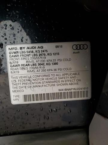 WA1BNAFY6J2241610 - 2018 AUDI Q5 PREMIUM PLUS 蓝色 照片 14