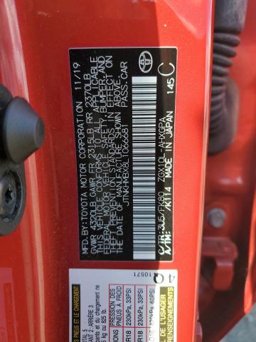 JTNKHMBX8L1066681 - 2020 TOYOTA C-HR XLE 红色 照片 13