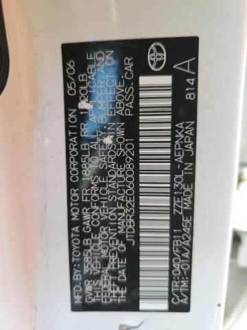 JTDBR32E060089201 - 2006 TOYOTA COROLLA CE 白色 照片 12