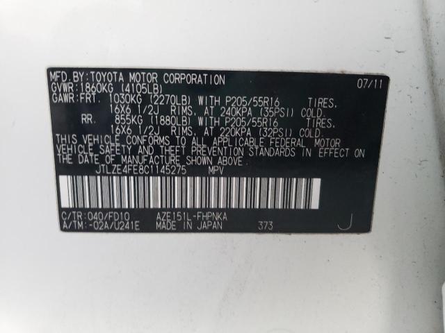 JTLZE4FE8C1145275 - 2012 TOYOTA SCION XB Blanco foto 13