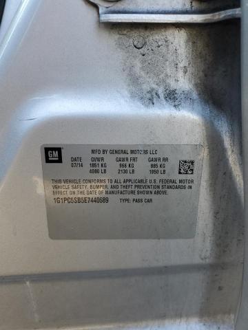 1G1PC5SB5E7440689 - 2014 CHEVROLET CRUZE LT SILVER photo 13