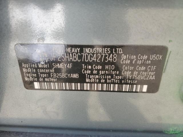 JF2SHABC7DG427348 - 2013 SUBARU FORESTER 2.5X Boz foto 12