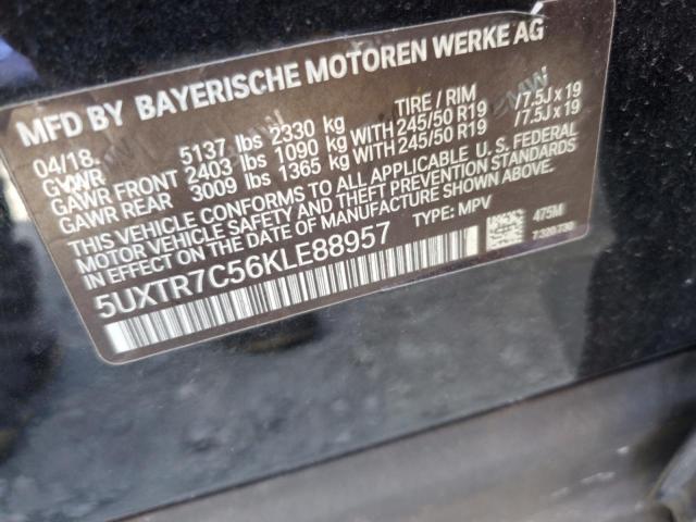 5UXTR7C56KLE88957 - 2019 BMW X3 SDRIVE30I BLACK photo 13