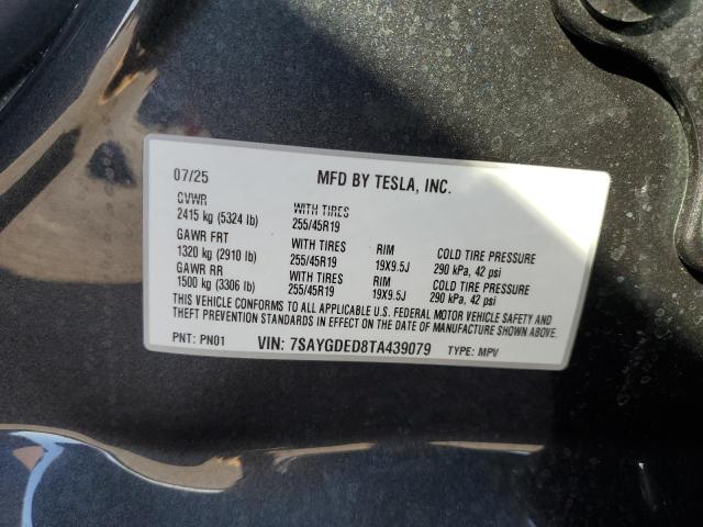 7SAYGDED8TA439079 - 2026 TESLA MODEL Y 黑色 照片 13