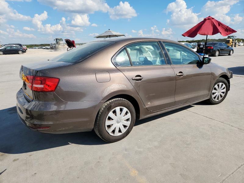 3VW2K7AJ2FM287492 - 2015 VOLKSWAGEN JETTA BASE BROWN photo 3