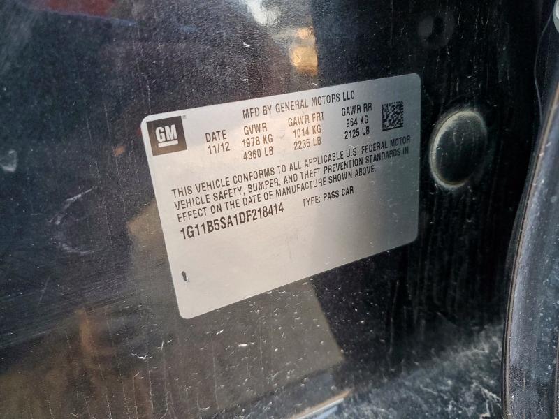 1G11B5SA1DF218414 - 2013 CHEVROLET MALIBU LS 黑色 照片 12