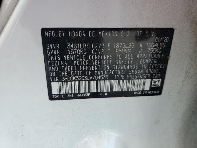 3HGGK5G63LM704535 - 2020 HONDA FIT SPORT 白色 照片 12