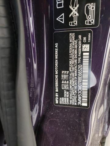 3MW53CM07R8E66520 - 2024 BMW M240XI PURPLE photo 12
