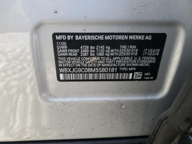 WBXJG9C08M5S80181 - 2021 BMW X1 XDRIVE28I Gümüş fotoğraf 13