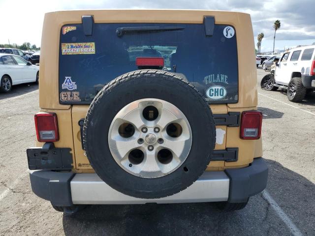1C4HJWEG8EL122698 - 2014 JEEP WRANGLER UNLIMITED SAHARA TAN photo 6