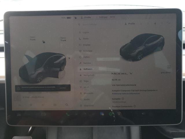 7SAYGDEEXPA155418 - 2023 TESLA MODEL Y GRAY photo 9