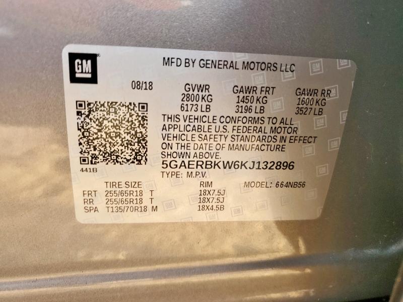 5GAERBKW6KJ132896 - 2019 BUICK ENCLAVE ESSENCE Gri fotoğraf 14