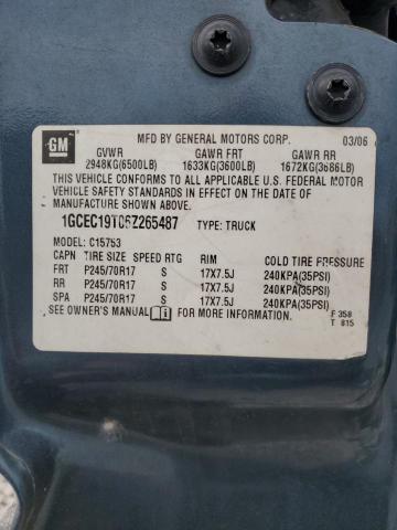 1GCEC19T06Z265487 - 2006 CHEVROLET SILVERADO C1500 蓝色 照片 12