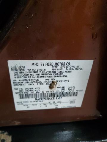 MAJ3S2GE0LC319587 - 2020 FORD ECOSPORT SE 棕色 照片 14