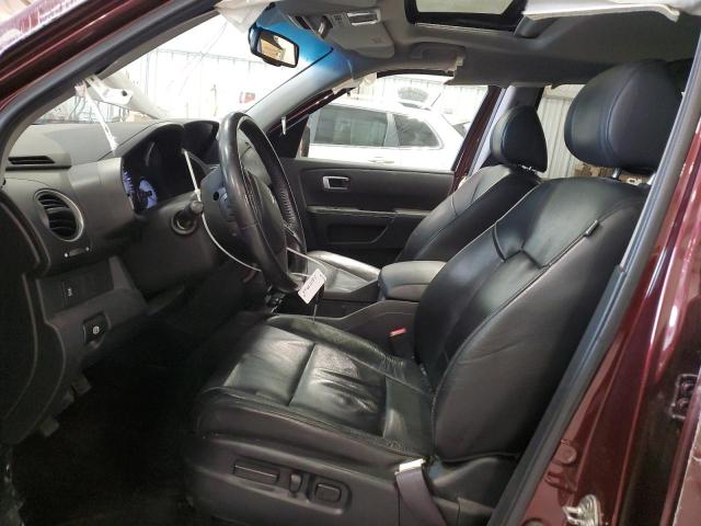 5FNYF4H51CB044300 - 2012 HONDA PILOT EXL MAROON photo 7