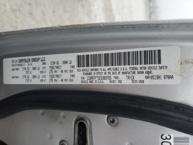 1C6RR7FT5ES368765 - 2014 RAM 1500 ST SILVER photo 12