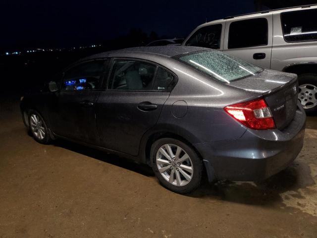 2HGFB2F93CH570632 - 2012 HONDA CIVIC EXL ნაცრისფერი ფოტო 2