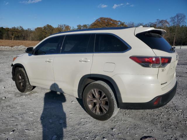 5TDKKRFH7ES021954 - 2014 TOYOTA HIGHLANDER XLE WHITE photo 2