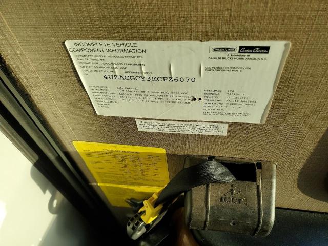 4UZACGCY3ECFZ6070 - 2014 FREIGHTLINER CHASSIS XC ნაცრისფერი ფოტო 10