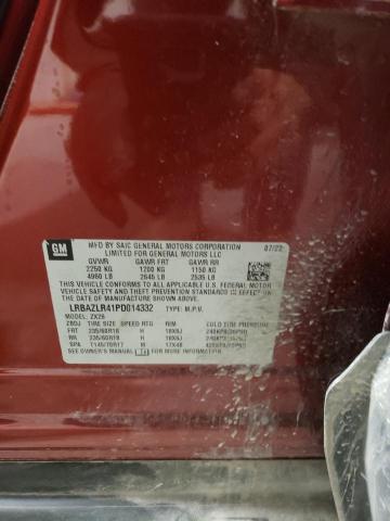 LRBAZLR41PD014332 - 2023 BUICK ENVISION PREFERRED წითელი ფოტო 13