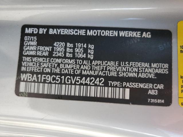 WBA1F9C51GV544242 - 2016 BMW 228 I SULEV SILVER photo 13
