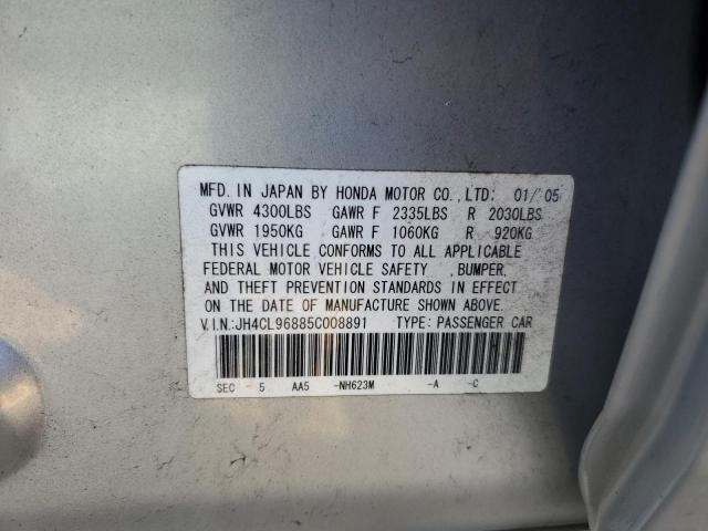 JH4CL96885C008891 - 2005 ACURA TSX SILVER photo 12