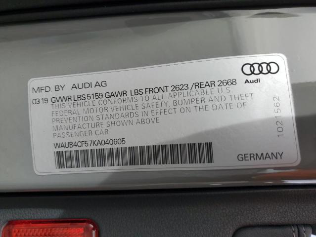 WAUB4CF57KA040605 - 2019 AUDI S5 PREMIUM PLUS 灰色 照片 13