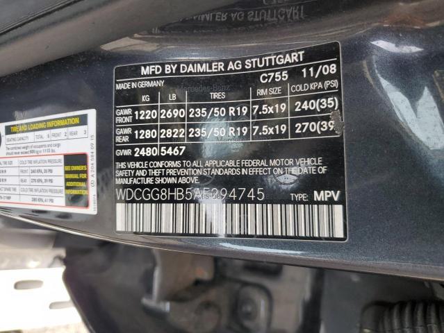 WDCGG8HB5AF294745 - 2010 MERCEDES-BENZ GLK 350 4MATIC GRAY photo 13