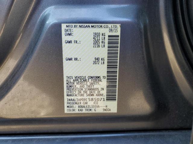 1N4AL3AP0FC585071 - 2015 NISSAN ALTIMA 2.5 GRAY photo 12