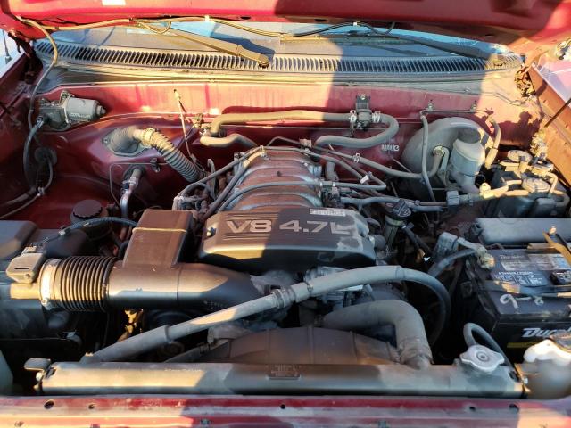 5TBRT34111S214876 - 2001 TOYOTA TUNDRA ACCESS CAB ბურგუნდია ფოტო 11