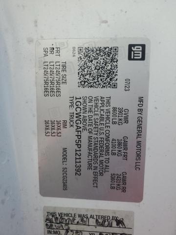 1GCWGAFP5P1211392 - 2023 CHEVROLET EXPRESS G2 თეთრი ფოტო 14