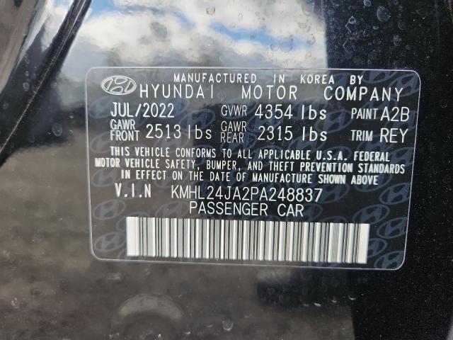 KMHL24JA2PA248837 - 2023 HYUNDAI SONATA SE BLACK photo 12