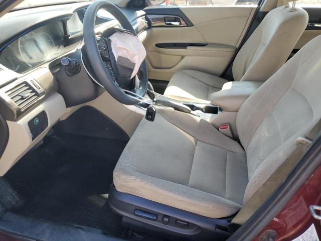 1HGCR2F74HA148307 - 2017 HONDA ACCORD EX BURGUNDY photo 7